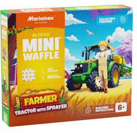 Klocki konstrukcyjne Waffle mini Farmer Traktor z opryskiwaczem