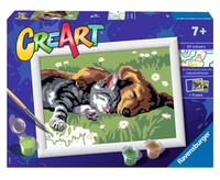 CreArt dla dzieci: Śpiący kotek z pieskiem Ravensburger