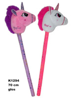 Jednorożec na kiju z głosem 70cm MIX Sun-Day