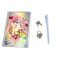 PAMIĘTNIK NOTES JEDNOROŻEC POŁYSK BŁYSZCZĄCY NA KLUCZYK NA PREZENT DŁUGOPIS