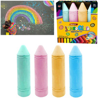 Kreda chodnikowa kolorowa gruba XXL szkolna 4szt jumbo dla dzieci