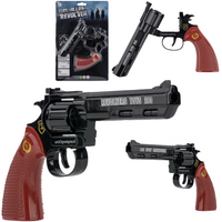 PISTOLET NA KAPISZONY METALOWY REWOLWER FULL ZABAWKA DLA DZIECI NA PREZENT