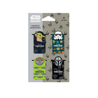 DISNEY FASHION - ZAKŁADKI MAGNETYCZNE 4 SZT. MIX - MANDALORIAN