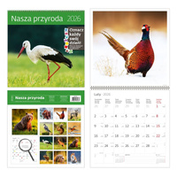 Kalendarz 2026 Nasza przyroda z naklejkami