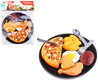 Zestaw jedzeniowy na talerzu dla dzieci edukacyjny kolorowy bezpieczny