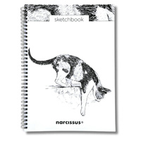 Szkicownik A4 Kot na spirali z perforacją 50k