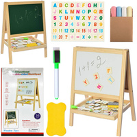 TABLICA DWUSTRONNA DREWNIANA LITERKI MAG