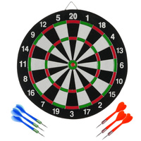RZUTKI DART ZESTAW DO GRY TARCZA LOTKI OSTRE GRA ZRĘCZNOŚCIOWA 6 RZUTEK