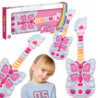 Gitara Interaktywna Dla Dzieci Motylek Światło Dźwięk Zabawka Prezent