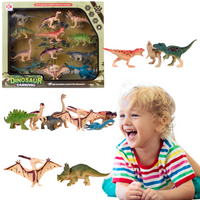 MEGA ZESTAW GUMOWYCH DINOZAURÓW ZWIERZĘTA 12 SZT