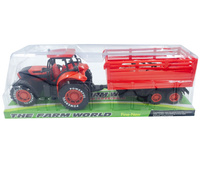 Traktor z przyczepą zabawka dla dzieci interaktywny pojazd rolniczy realist