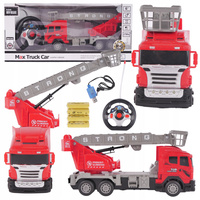 Ciężarówka Strażacka Zdalnie Sterowana RC Efekty Świetlne Ruchome Części