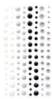 KRYSZTAŁKI I PERŁY SAMOPRZYLEPNE, 120 SZT. MONO JEWELS