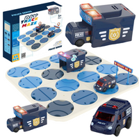 Zestaw Labirynt Drogowy Budowanie Trasy Policja Radiowóz Dźwięk Światło