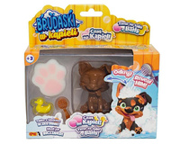 Brudaski w kąpieli piesek Corgi biało-czarny EPEE