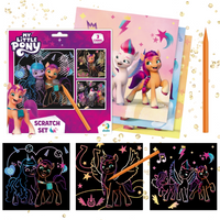 ZDRAPKA ARTYSTYCZNA MY LITTLE PONY ZESTAW DO MALOWANIA METODĄ SCRATCH 