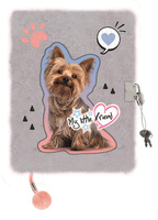 Pamiętnik z kłódką "włochacz" A5 96 kartek MY LITTLE FRIEND, GREY YORK