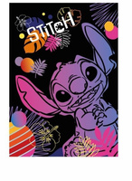 DISNEY BLACK - ZESZYT A5 / 32 K. LINIA (m) - WZÓR 1 - STITCH