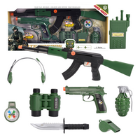 DUŻY ZESTAW WOJSKOWY KARABIN PISTOELT GWIZDEK GRANAT KRÓTKOFALÓWKA LORNETKA