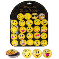 MAGNESY BUŹKI EMOTKI 4CM 24 SZTUKI