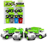Zabawka Auta Śmieciarki z Koszami Zestaw Edukacyjny dla Dzieci