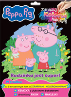 Rodzinka jest super! Świnka Peppa. Zdrapuj, koloruj, naklejaj