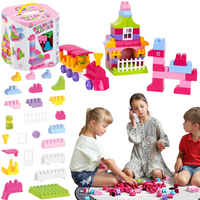 Zestaw Konstrukcyjny Klocki 90 Elementów Budowanie Pastelowe Kolory