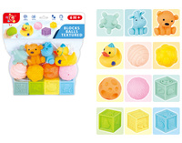 Klocki Sensoryczne Miękkie Edukacyjne Dla Dzieci El. 12 Prezent Rozwijające