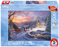 Puzzle 1000 PQ T.Kinkade Kopciuszek powrót do domu na święta 113368