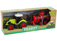 Traktor z przyczepą interaktywny dźwięk realistyczny zabawa dla dzieci