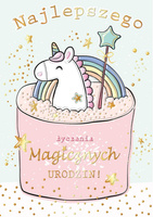 Karnet A5 Miętowy Jednorożec