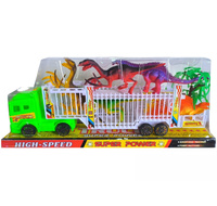 CIĘŻARÓWKA Z KLATKĄ I DINOZAURAMI ZABAWKA EDUKACYJNA DLA DZIECI PREZENT