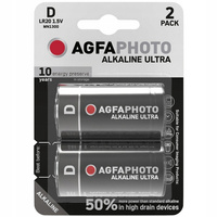 2x BATERIA AGFAPHOTO ULTRA D LR20 R20 ALKALICZNA