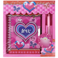 PAMIĘTNIK NOTES NOTATNIK Z DŁUGOPISEM DLA DZIEWCZYNKI NA PREZENT URODZINY