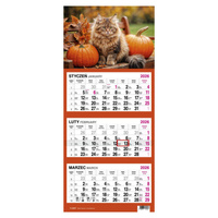 Kalendarz 2026 trójdzielny Kot