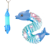 Brelok Świecący Delfin Pop Tube Zabawka Antystresowa Zestaw 12 Sztuk