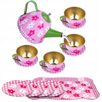 Zestaw Herbaciany Kwiatuszki Kuchnia Dla Dzieci Talerzyki Filiżanki Prezent