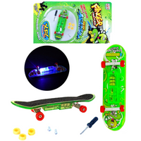 MINI DESKOROLKA NA PALCE DLA DZIECI ZE ŚWIATŁEM FINGERBOARD LED ZESTAW