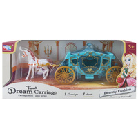 Kareta z koniem zabawka dla dzieci interaktywna do zabawy w księżniczki