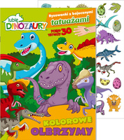 Kolorowe olbrzymy. Lubię Dinozaury. Rysowanki z bajecznymi tatuażami