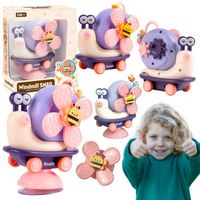 INTERAKTYWNY ŚLIMAK Z WIATRAKIEM SENSORYCZNY NA KÓŁKACH PRZYSSAWKI