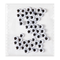 SAMOPRZYLEPNE RUCHOME OCZKA 6 MM, 50 SZT.