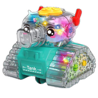 Przezroczysty czołg interaktywny ze światłem zabawka dla dzieci