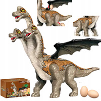 Trzy Głowy Dinozaur Interaktywny Ruchoma Głowa Ogon Chodzi Ryczy Led Jaja