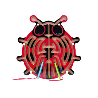 Labirynt drewniany edukacyjny drzewo biedronka interaktywna zabawka dziecię