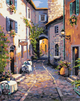 Malowanie po numerach BRUSHME 40x50 cm Cicha Ulica