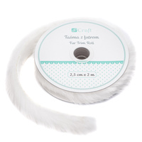 FUTRO NA ROLCE 2,5CM X 2M, BIAŁY