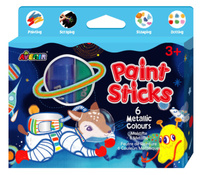 Farby w sztyfcie 6 metalicznych kolorów