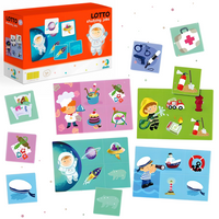 GRA NAUKA ZAWODÓW EDUKACYJNA I ZABAWNA DLA DZIECI ZESTAW KART I ŻETONÓW