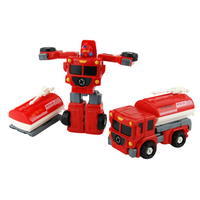 Strażacki robot transformujący zabawka edukacyjna dla dzieci pojazd 2w1
